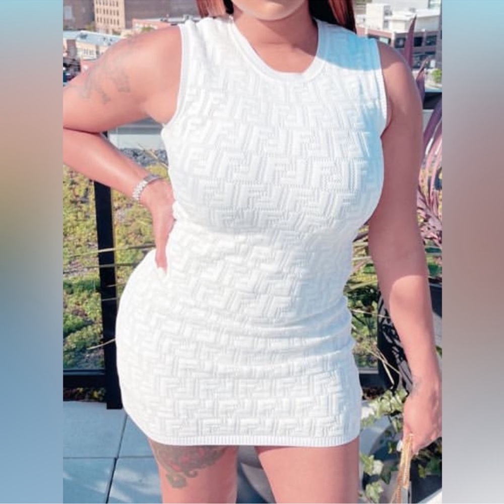 White fendi dress size small